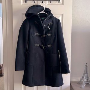 United Colors of Benetton Navy Blue Wool Coat. Sz 38